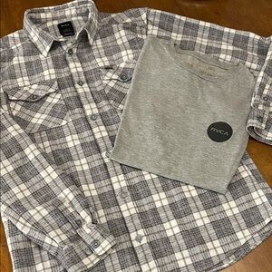 RVCA Bundle - Long Sleeve & T-shirt, Men’s Size L